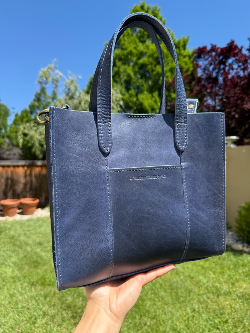 Portland Leather Goods Lola Crossbody In Cowboy Blue